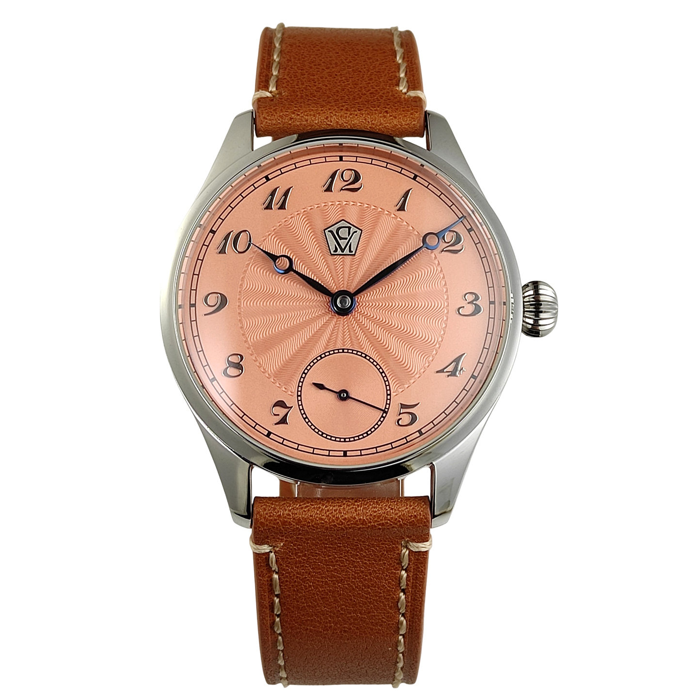 Guilloché Dial Watch - นาฬิกาจักรกลแบบแมนนวลขนาด 40 มม. พร้อมหน้าปัดลายกิโยเช่, เข็มบอกเวลา 3
