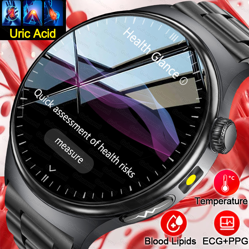 Gmt Dual Timezone Watch - สมาร์ทวอทช์ ECG รุ่นใหม่ ตรวจวัดไขมันในเลือด ตรวจสุขภาพอวัยวะภายใน 5