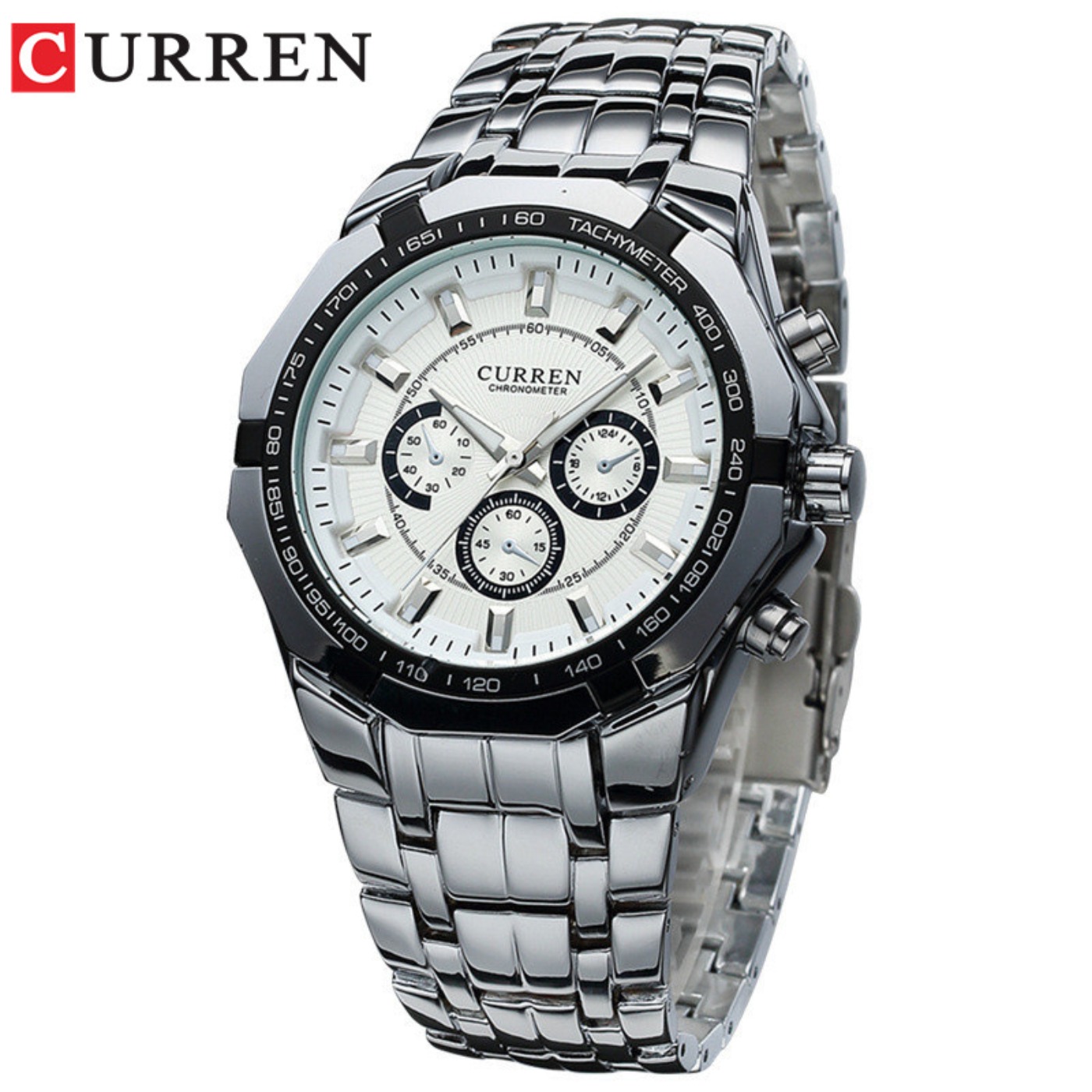 Luxury Watch Men - CURREN ผู้ชายแบรนด์หรูทหารกีฬาบุรุษนาฬิกาเหล็กควอตซ์นาฬิกาผู้ชายนาฬิกากันน้ำธุรกิจนาฬิกาเรลิโอ มาสคูลิโน