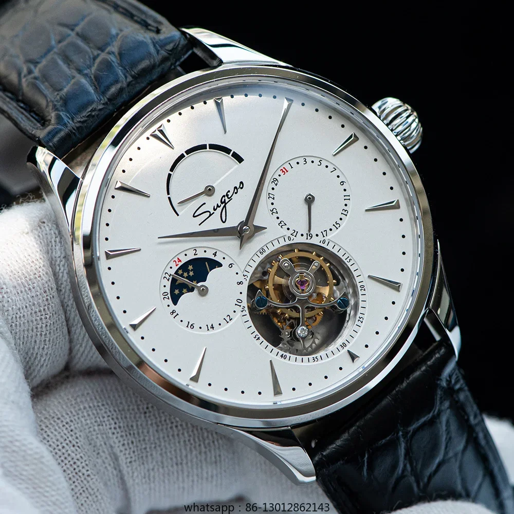Tourbillon Movement Watch - 8007 ทูร์บิญอง โมชั่น นาฬิกาข้อมือผู้ชายแบบกลไกมัลติฟังก์ชั่น นาฬิกาแฟชั่นสำหรับผู้ชาย นาฬิกากันน้ำสำหรับธุรกิจ