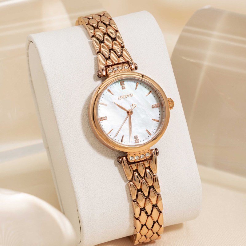 Luxury Watch Levels - นาฬิกาข้อมือควอตซ์สุดหรูหราสไตล์แฟชั่น ดีไซน์โดดเด่น ระดับความสวยงามสูง พร้อมหน้าปัดมุก ดีไซน์ย้อนยุค โดดเด่นด้วยความสง่างาม