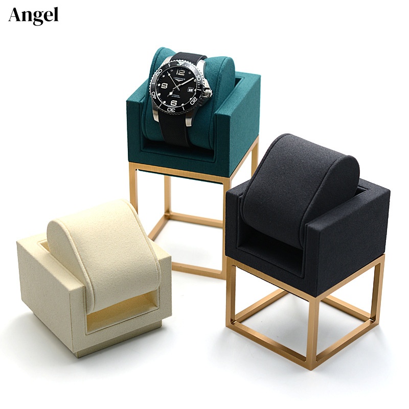 Luxury Watch Levels - แท่นวางนาฬิกาแบบมืออาชีพสำหรับหน้าต่างร้านค้า, ชั้นวางโลหะหลายระดับพร้อมสีเขียวเข้ม, ตู้โชว์เคาน์เตอร์สุดหรู