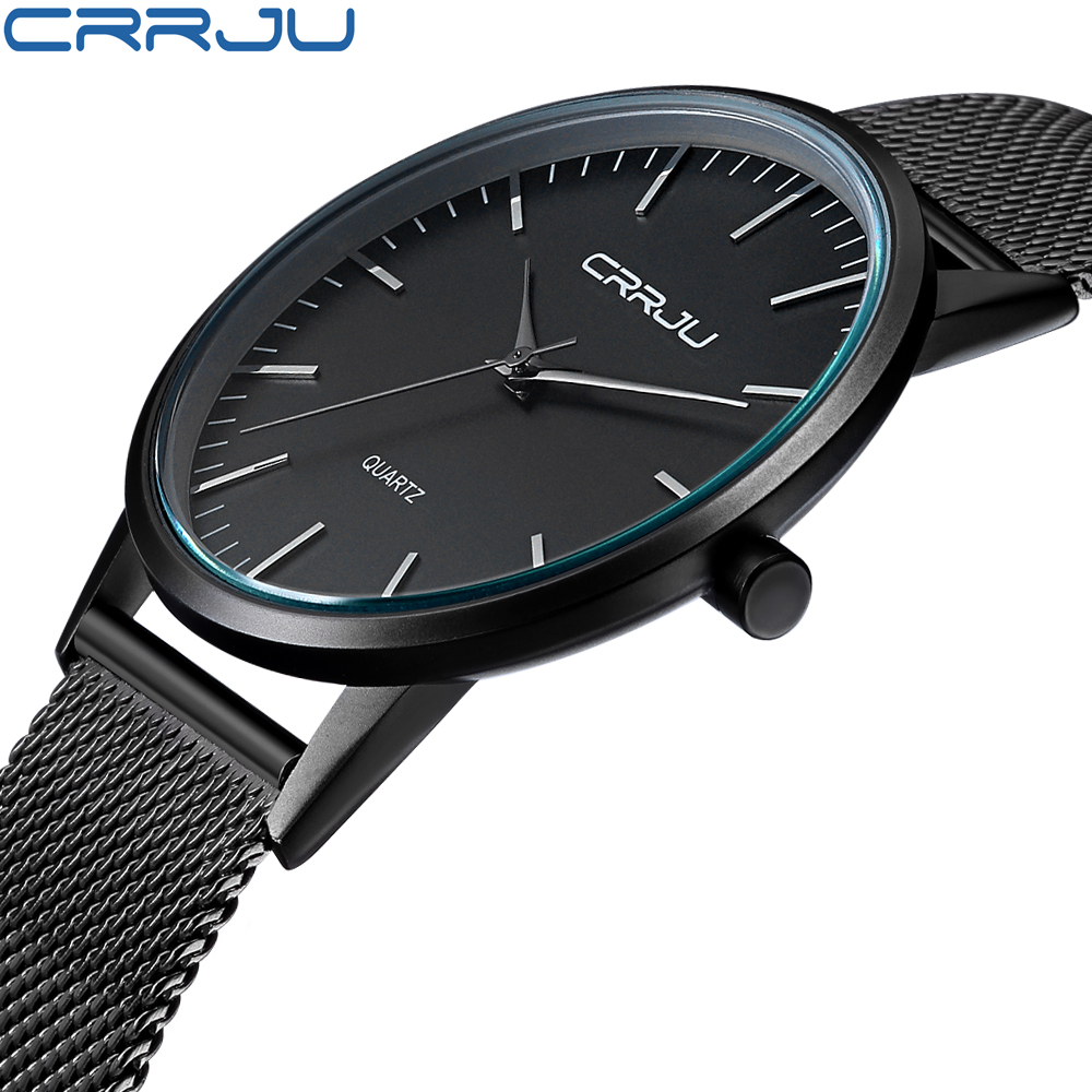 Luxury Watch Japan Brand - CRRJU นาฬิกายอดนิยมผู้ชายแบรนด์หรู Casual สแตนเลสกีฬานาฬิกาญี่ปุ่นควอตซ์นาฬิกาข้อมือ Unisex สําหรับชายนาฬิกาทหาร