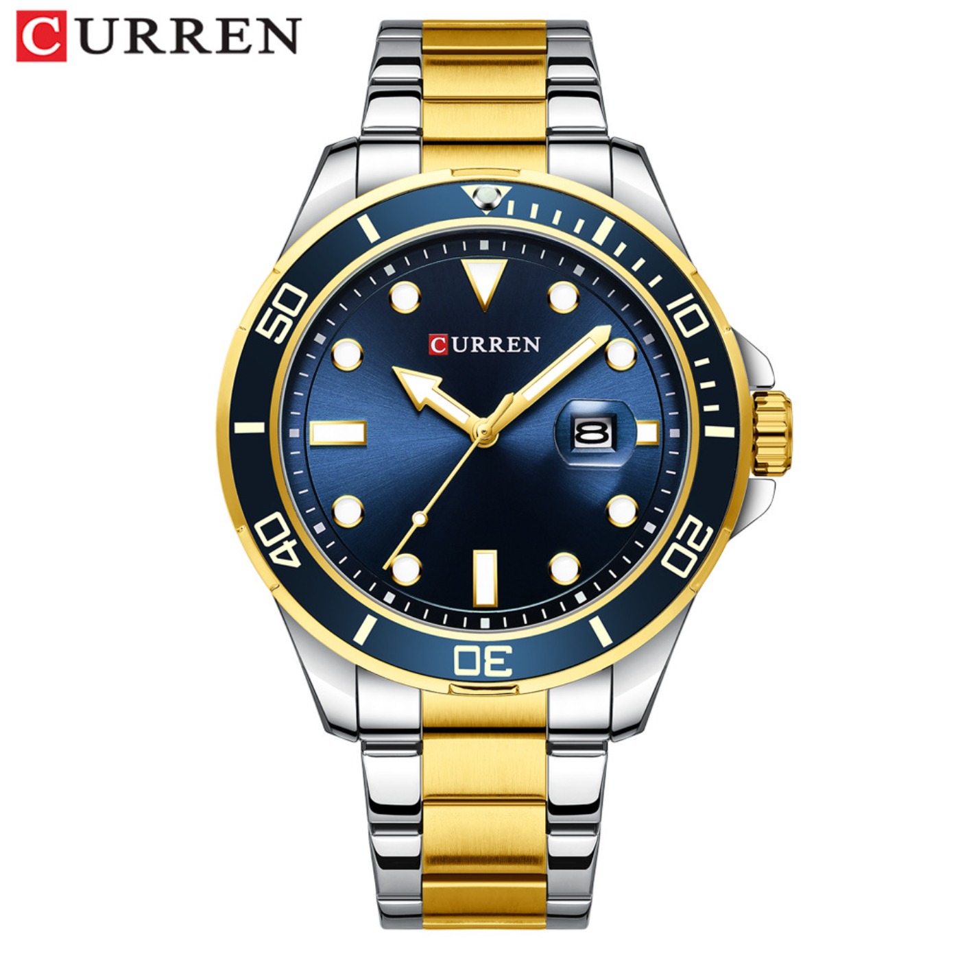 CURREN ซีรีส์น้ำเขียวกรีนวอเตอ - Luxury Watch Men บทวิจารณ์และราคา