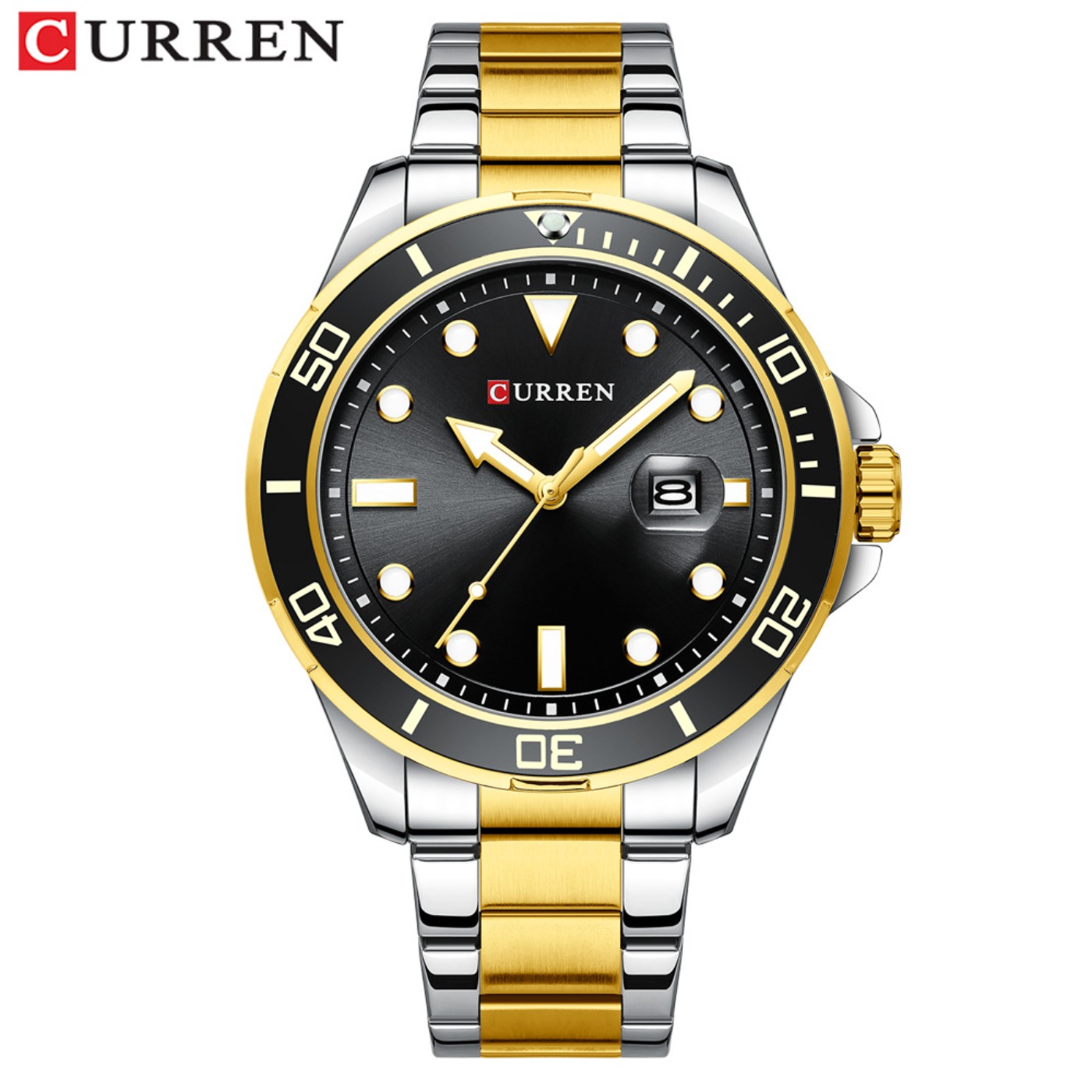CURREN ซีรีส์น้ำเขียวกรีนวอเตอ - Luxury Watch Men บทวิจารณ์และราคา