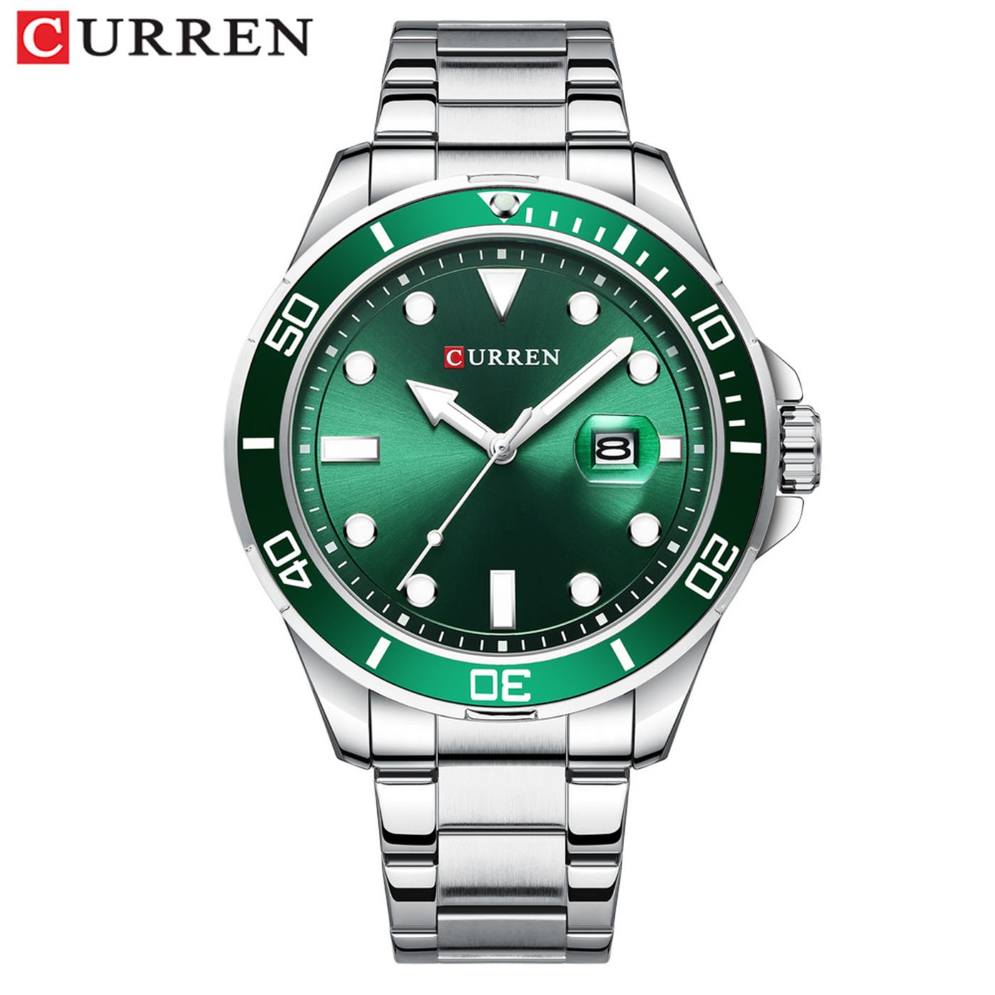 CURREN ซีรีส์น้ำเขียวกรีนวอเตอ - Luxury Watch Men บทวิจารณ์และราคา