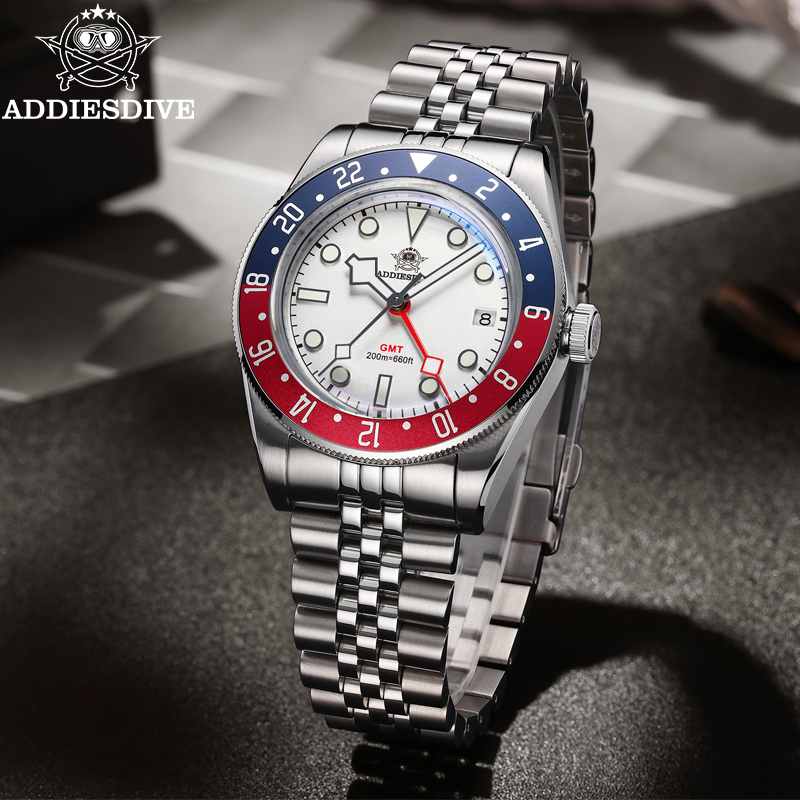 นาฬิกาข้อมือควอตซ์ผู้ชาย ADDIE - Gmt Dual Timezone Watch บทวิจารณ์และราคา