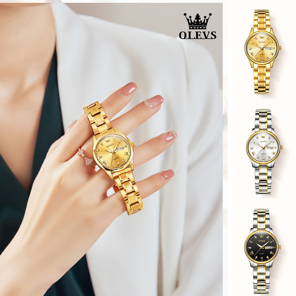 OLEVS 5563นาฬิกาควอตซ์ผู้หญิงแ - Luxury Watch Leather Strap บทวิจารณ์และราคา