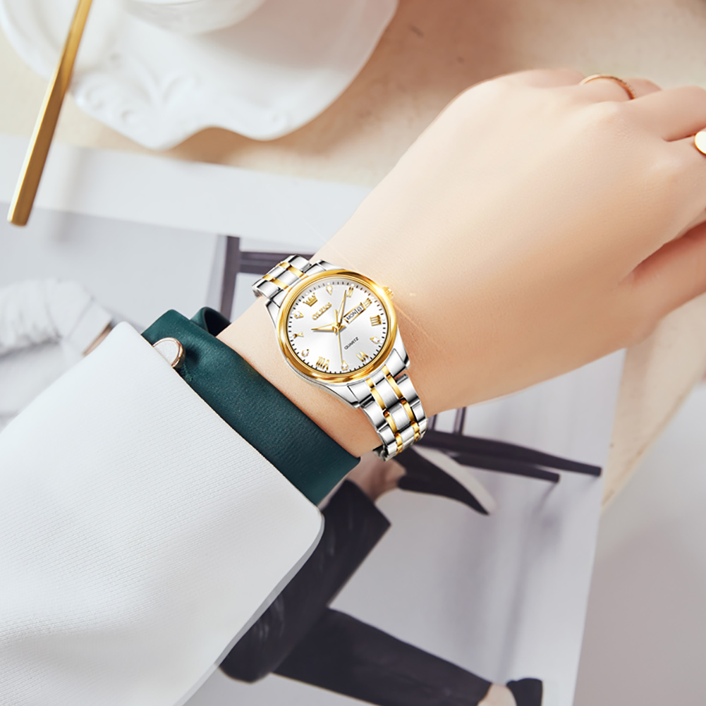 OLEVS 5563นาฬิกาควอตซ์ผู้หญิงแ - Luxury Watch Leather Strap บทวิจารณ์และราคา