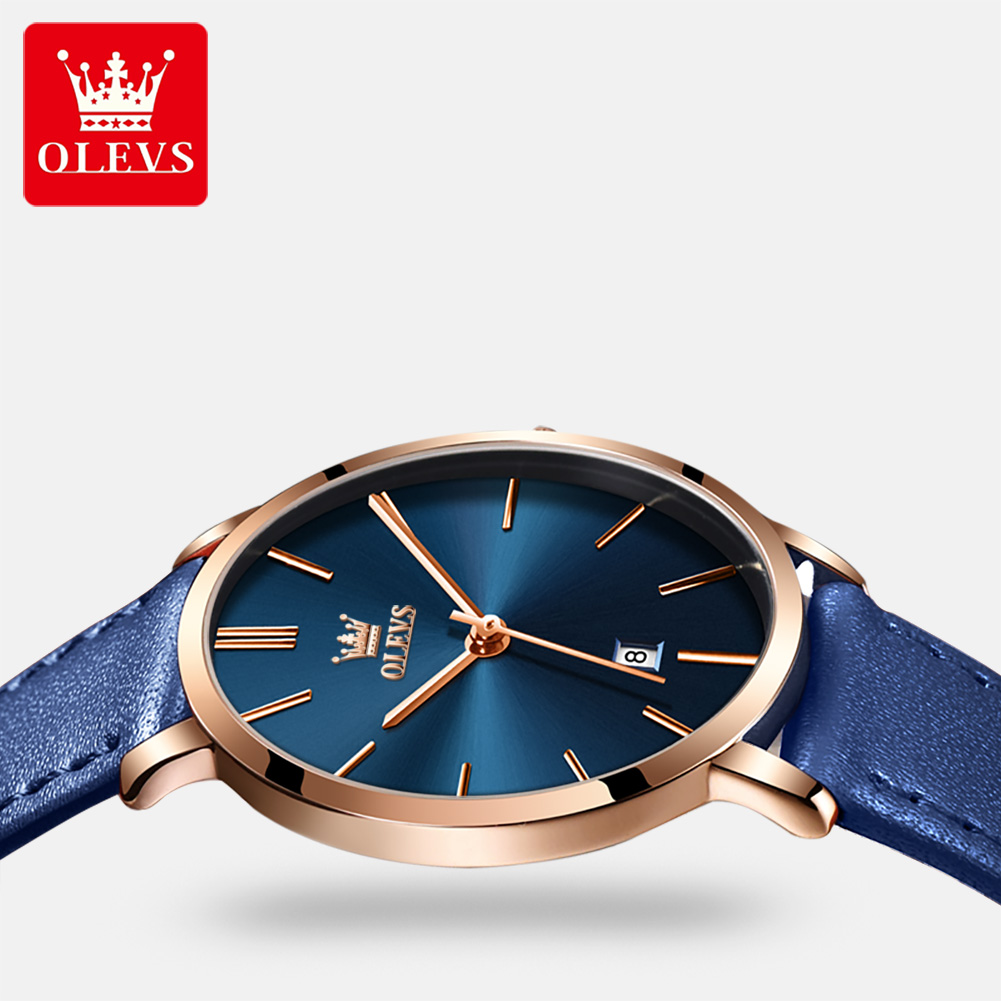 OLEVS นาฬิกาแฟชั่นบางเฉียบแบรน - Luxury Watch Leather Strap บทวิจารณ์และราคา