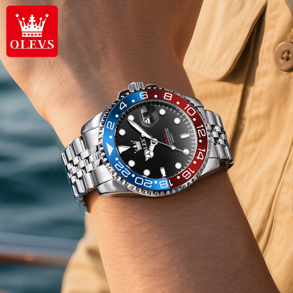OLEVS 5657 นาฬิกาข้อมือผู้ชายแ - Luxury Watch Men บทวิจารณ์และราคา