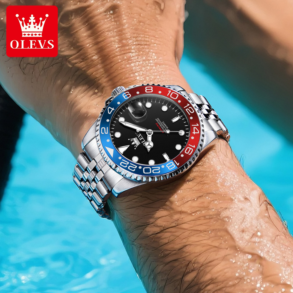 OLEVS 5657 นาฬิกาข้อมือผู้ชายแ - Luxury Watch Men บทวิจารณ์และราคา