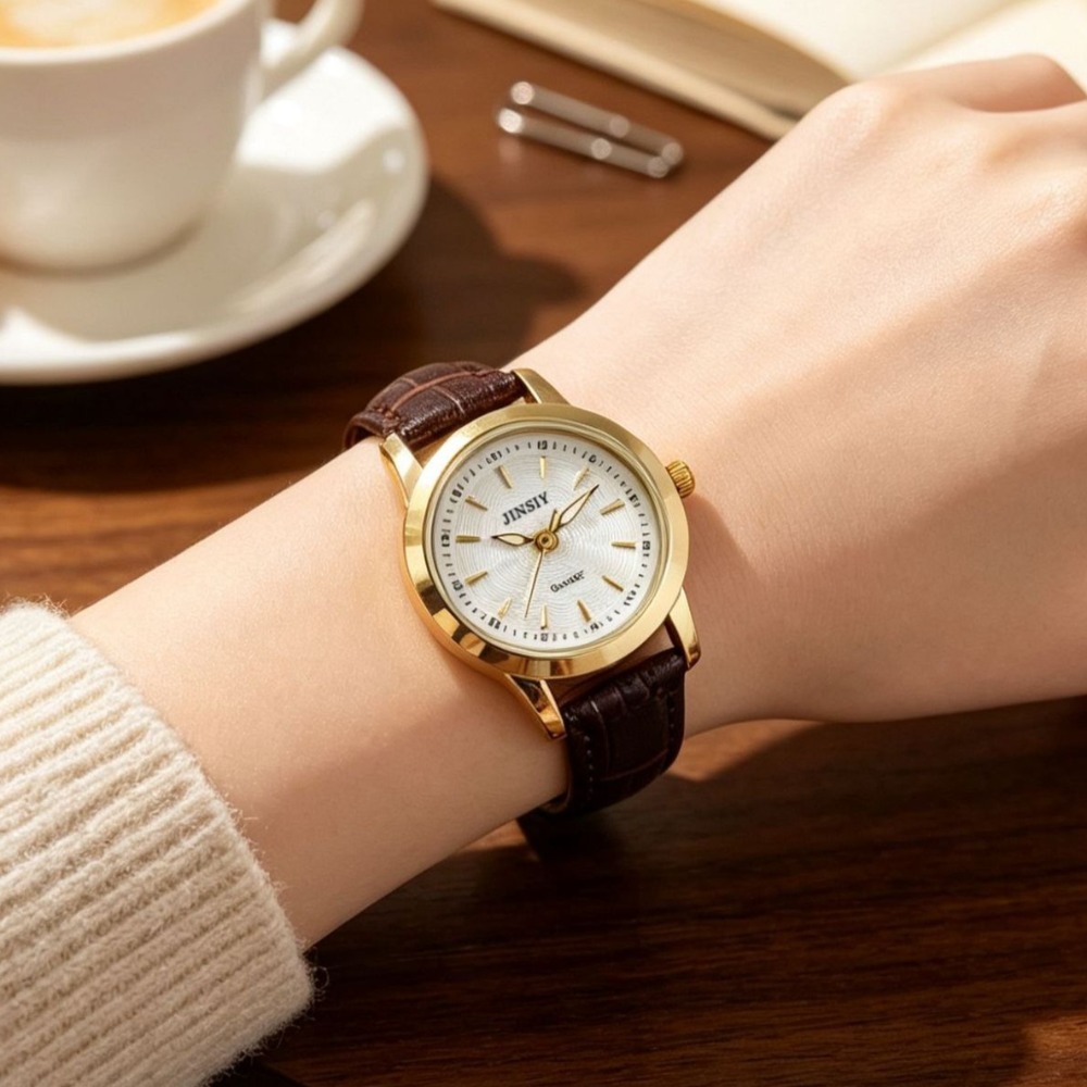 นาฬิกาควอตซ์สายหนังแฟชั่น นาฬิ - Luxury Watch Leather Strap บทวิจารณ์และราคา