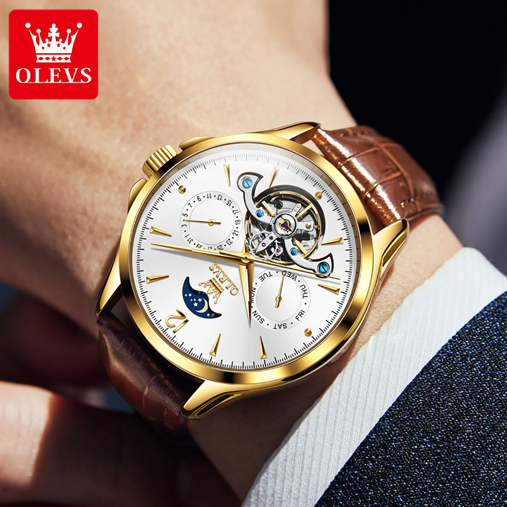OLEVS 6663 Mens นาฬิกา Origina - Tourbillon Movement Watch บทวิจารณ์และราคา
