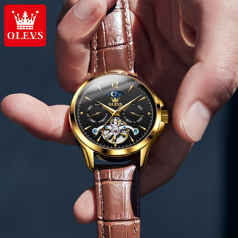 OLEVS 6663 Mens นาฬิกา Origina - Tourbillon Movement Watch บทวิจารณ์และราคา