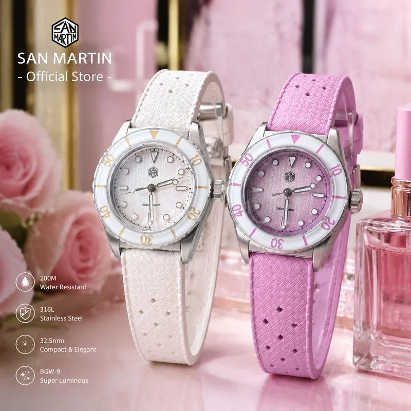 นาฬิกาข้อมือผู้หญิง San Martin - Guilloché Dial Watch บทวิจารณ์และราคา