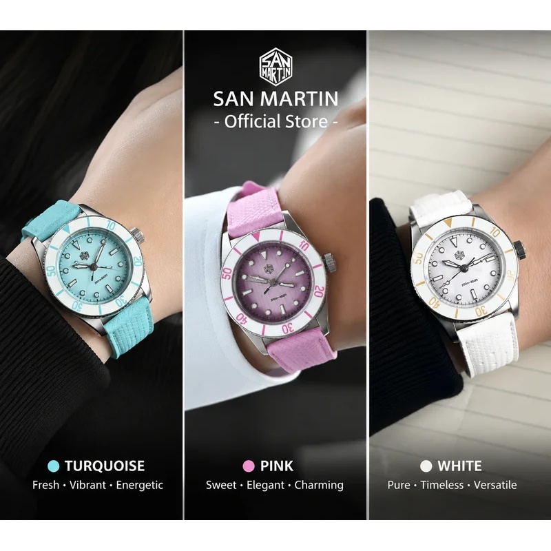 นาฬิกาข้อมือผู้หญิง San Martin - Guilloché Dial Watch บทวิจารณ์และราคา