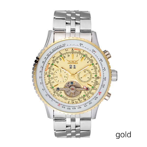 JARAGAR Mens นาฬิกาสแตนเลสหรูห - Tourbillon Movement Watch บทวิจารณ์และราคา