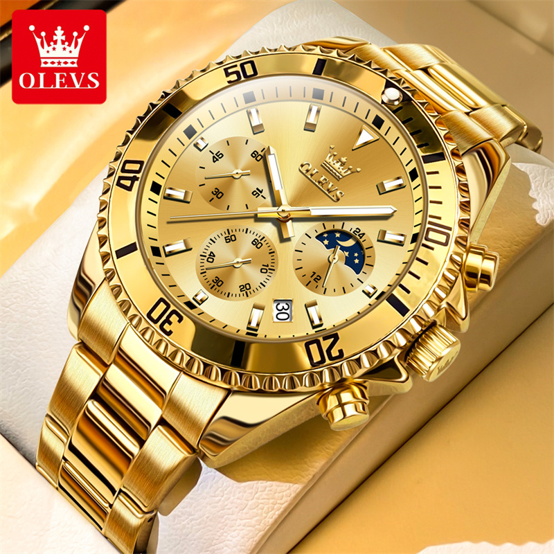 OLEVS นาฬิกาผู้ชายแบรนด์ชั้นนำ - Luxury Watch Mockup บทวิจารณ์และราคา