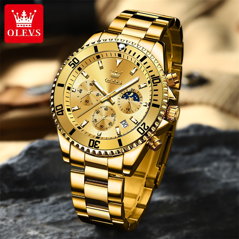 OLEVS นาฬิกาผู้ชายแบรนด์ชั้นนำ - Luxury Watch Mockup บทวิจารณ์และราคา