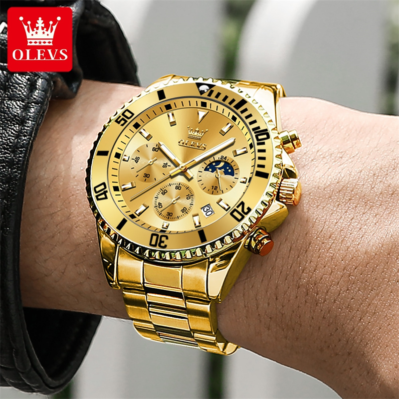 OLEVS นาฬิกาผู้ชายแบรนด์ชั้นนำ - Luxury Watch Mockup บทวิจารณ์และราคา