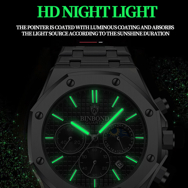 BINBOND คุณภาพนาฬิกาผู้ชายหรูห - Rolex Watch Daytona บทวิจารณ์และราคา