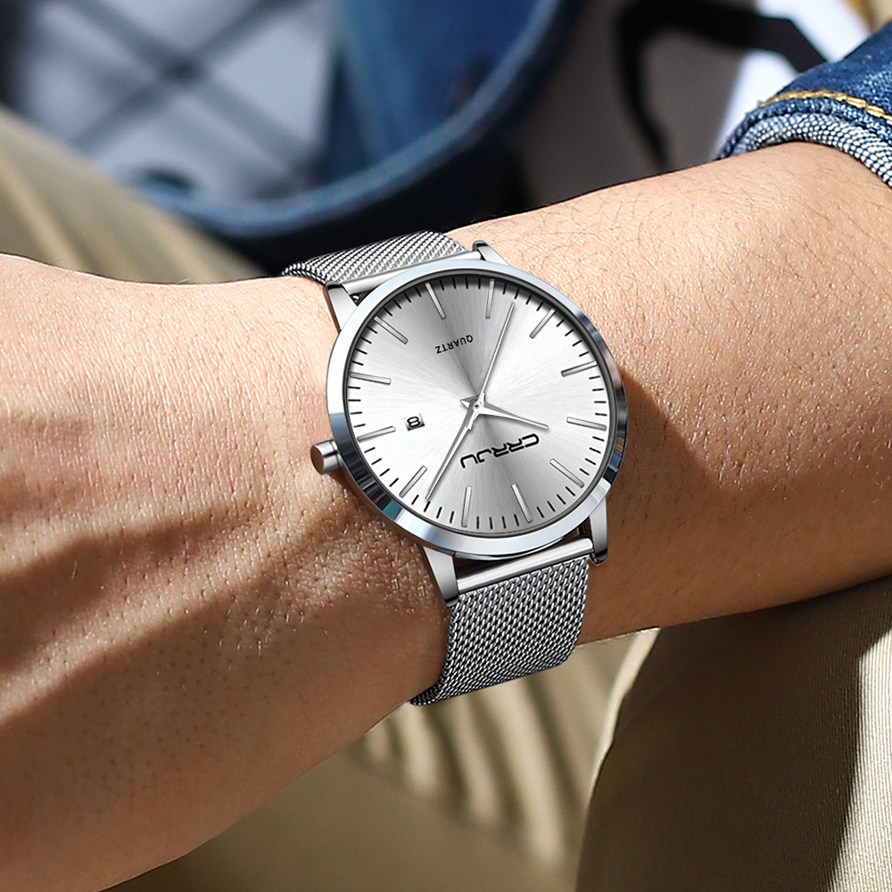 Crrju นาฬิกาแฟชั่นผู้ชายแบรนด์ - Luxury Watch Mockup บทวิจารณ์และราคา