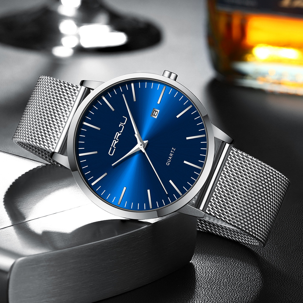 Crrju นาฬิกาแฟชั่นผู้ชายแบรนด์ - Luxury Watch Mockup บทวิจารณ์และราคา