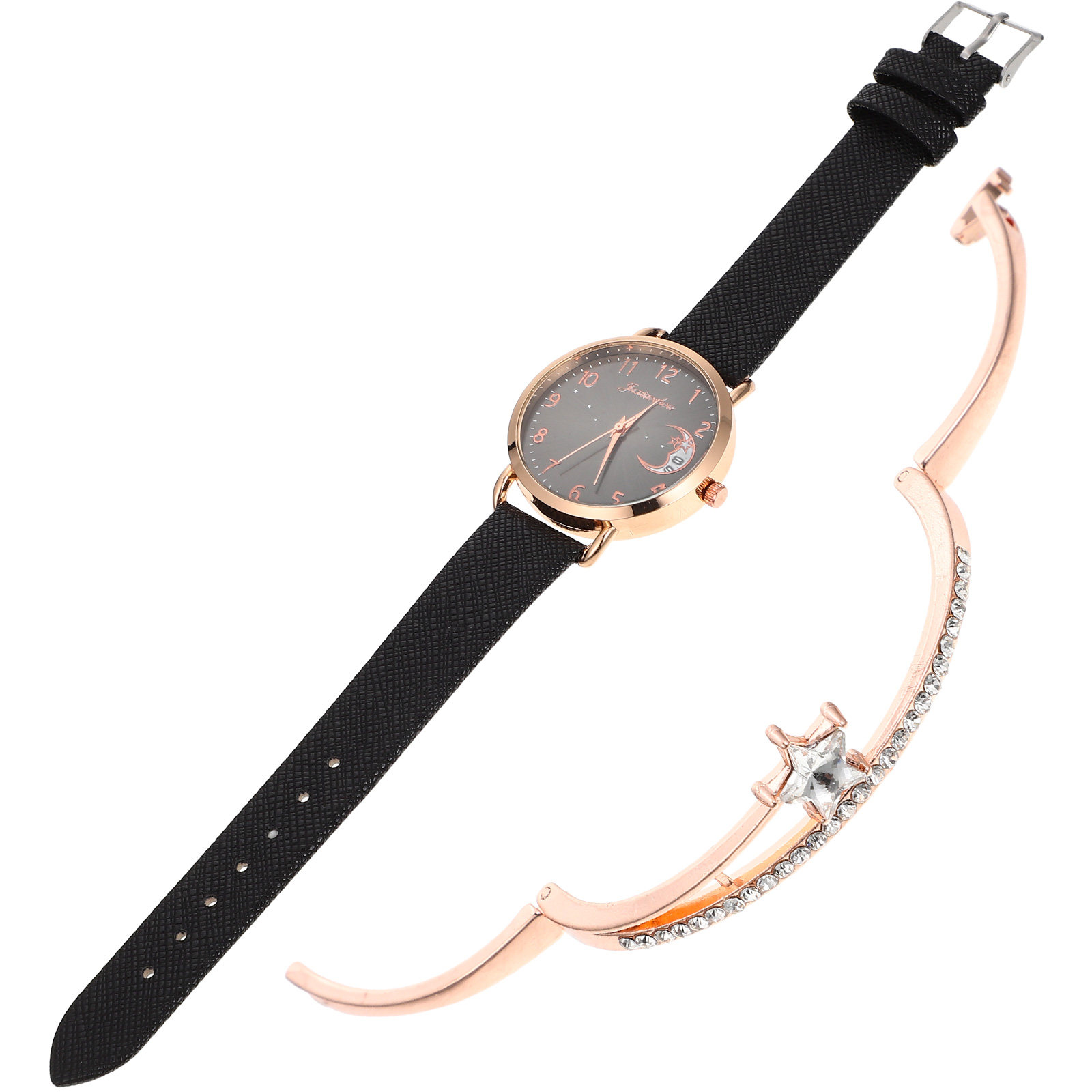 1 ชุดนาฬิกาผู้หญิงลายดาวและพระ - Luxury Watch White บทวิจารณ์และราคา