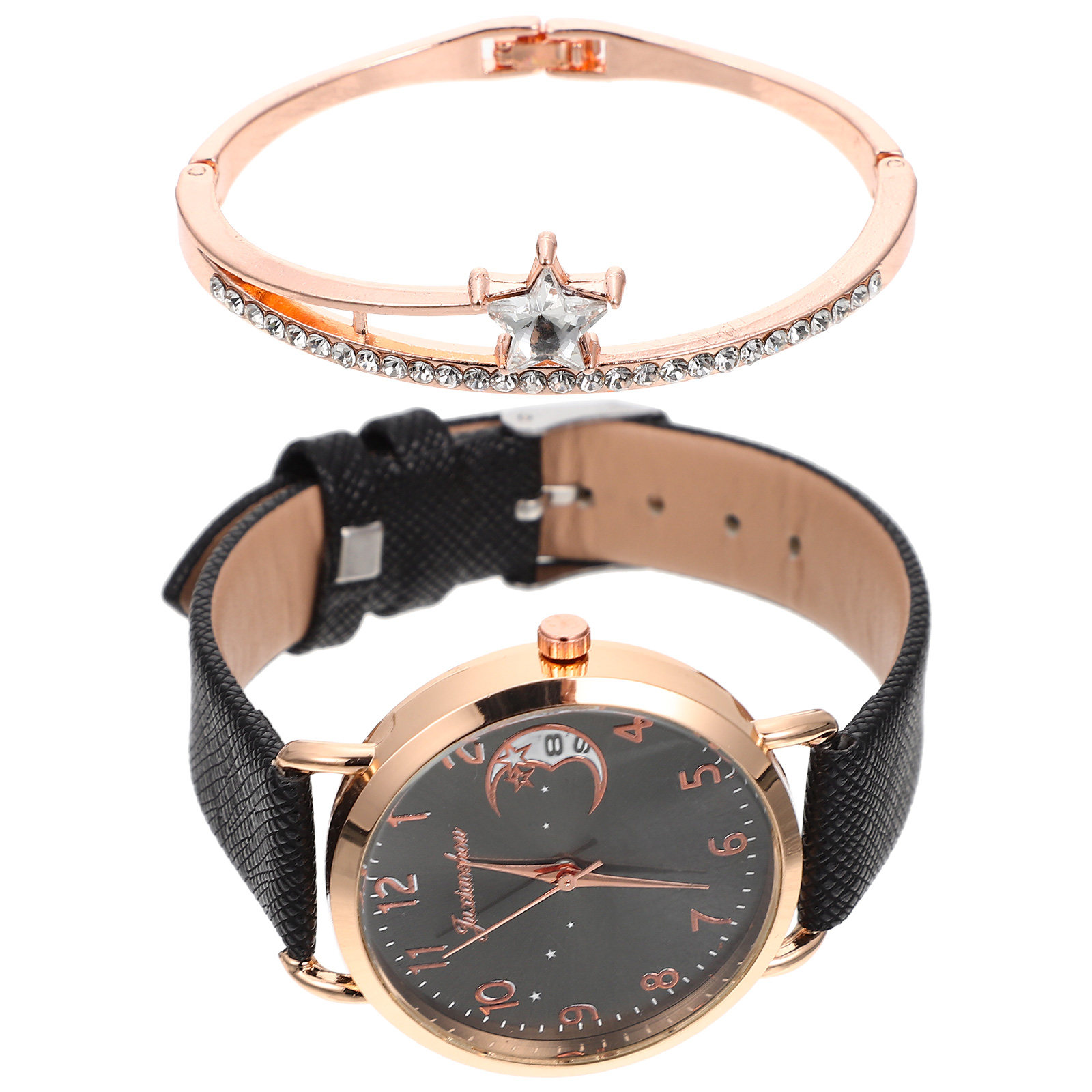 1 ชุดนาฬิกาผู้หญิงลายดาวและพระ - Luxury Watch White บทวิจารณ์และราคา