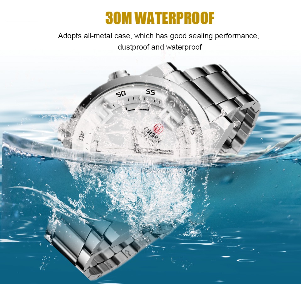 ใหม่ OHSEN แบรนด์ควอตซ์ดิจิตอล - Luxury Watch White บทวิจารณ์และราคา