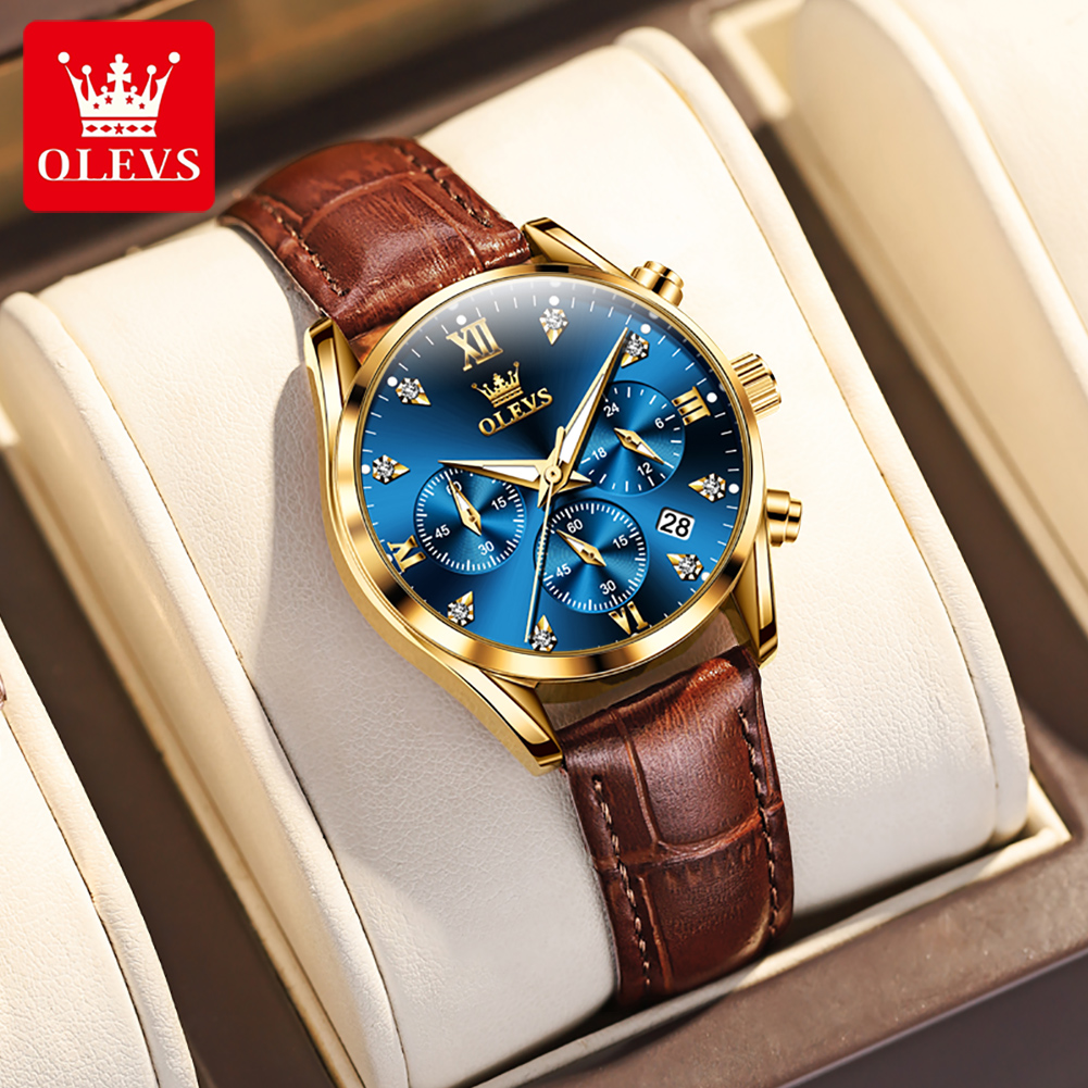 OLEVS 5523 แบรนด์เดิมผู้หญิงนา - Luxury Watch Leather Strap บทวิจารณ์และราคา