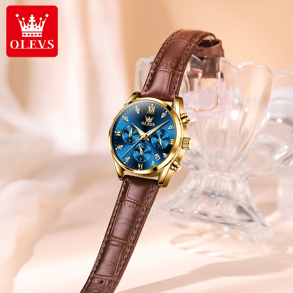OLEVS 5523 แบรนด์เดิมผู้หญิงนา - Luxury Watch Leather Strap บทวิจารณ์และราคา
