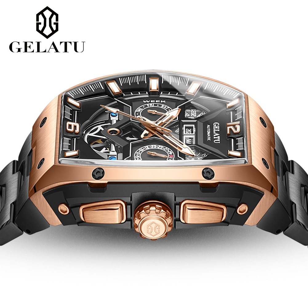 Reloj Hombre นาฬิกา Mens GELAT - Tourbillon Movement Watch บทวิจารณ์และราคา