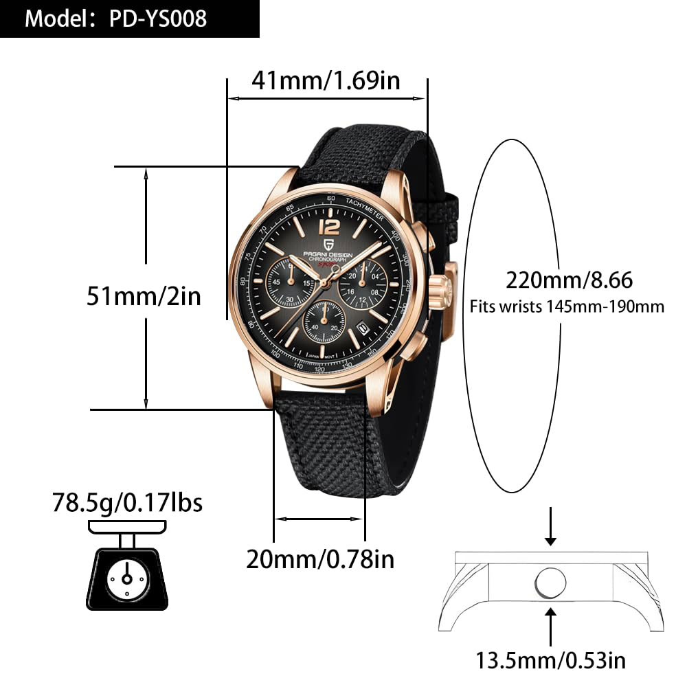 นาฬิกาข้อมือผู้ชาย PAGANI DESI - Luxury Watch Mockup บทวิจารณ์และราคา