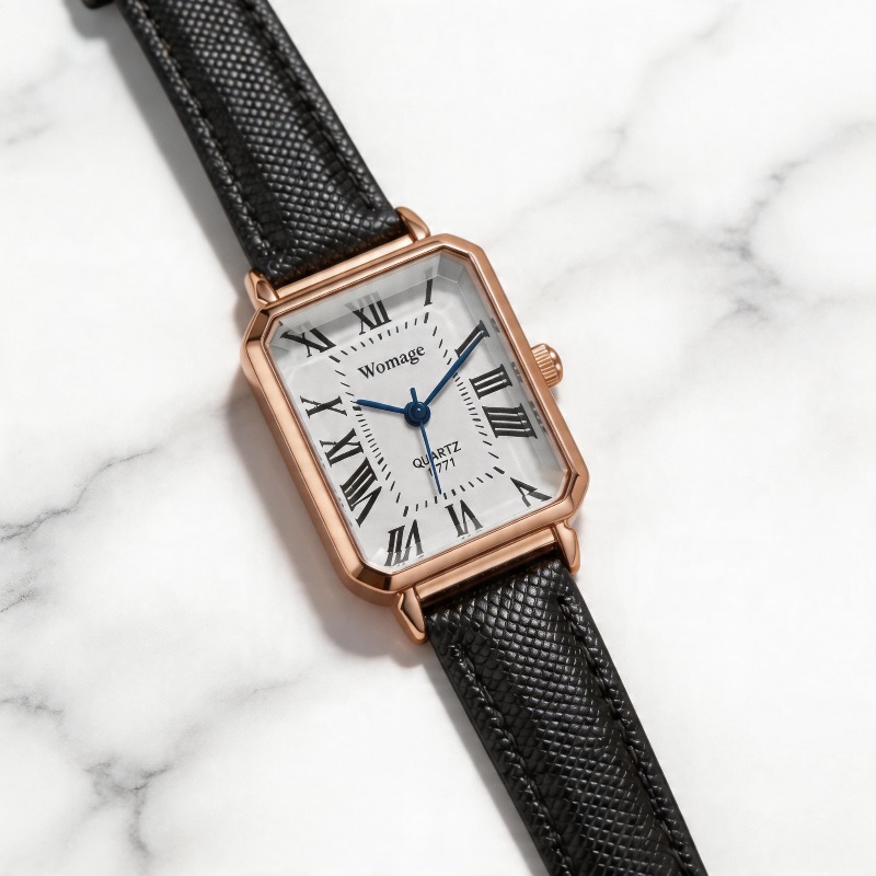 แฟชั่นนาฬิกาควอทซ์ทรงสี่เหลี่ย - Luxury Watch Leather Strap บทวิจารณ์และราคา