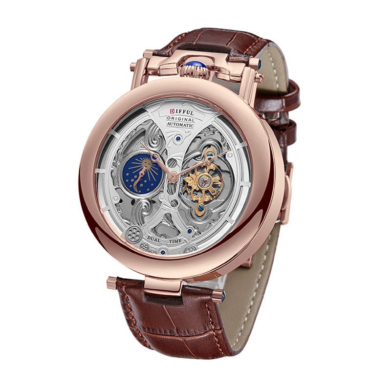 นาฬิกาข้อมือผู้ชายแบบกลไกไขลาน - Tourbillon Movement Watch บทวิจารณ์และราคา