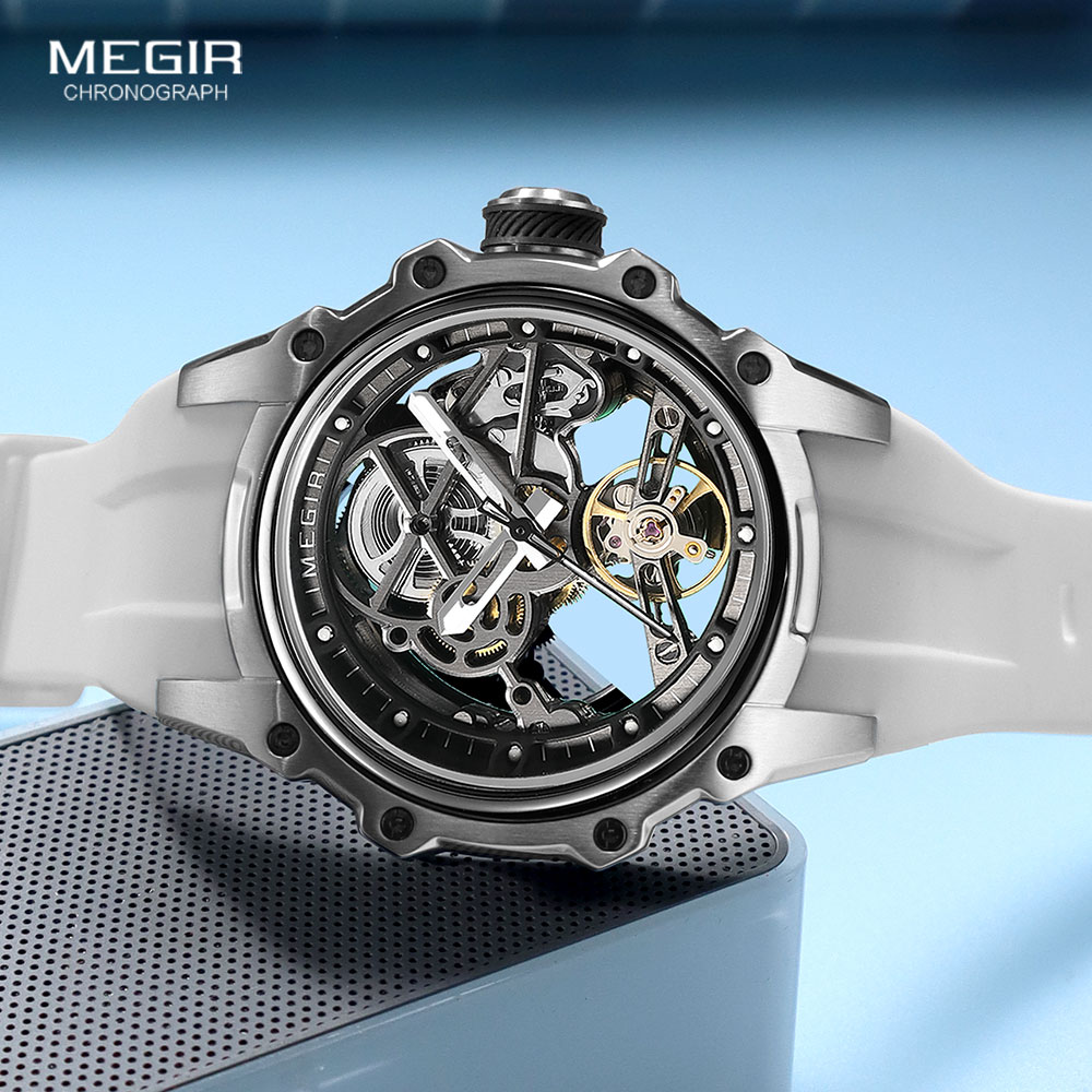 MEGIR นาฬิกาสปอร์ตอัตโนมัติสำห - Luxury Watch White บทวิจารณ์และราคา