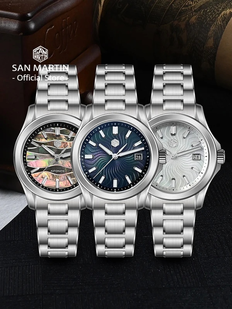 นาฬิกาข้อมือผู้ชายหรูหรา San M - Guilloché Dial Watch บทวิจารณ์และราคา