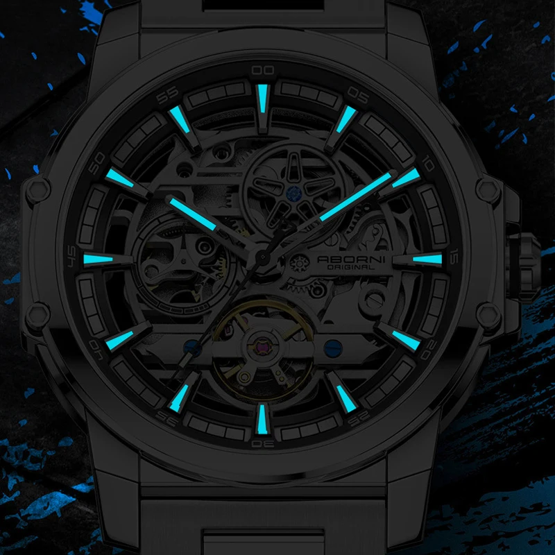 นาฬิกาข้อมือผู้ชาย ABORNI 9039 - Tourbillon Movement Watch บทวิจารณ์และราคา