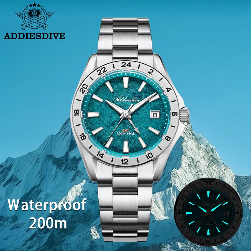 ADDIESDIVE ใหม่นาฬิกาควอตซ์สำห - Gmt Dual Timezone Watch บทวิจารณ์และราคา