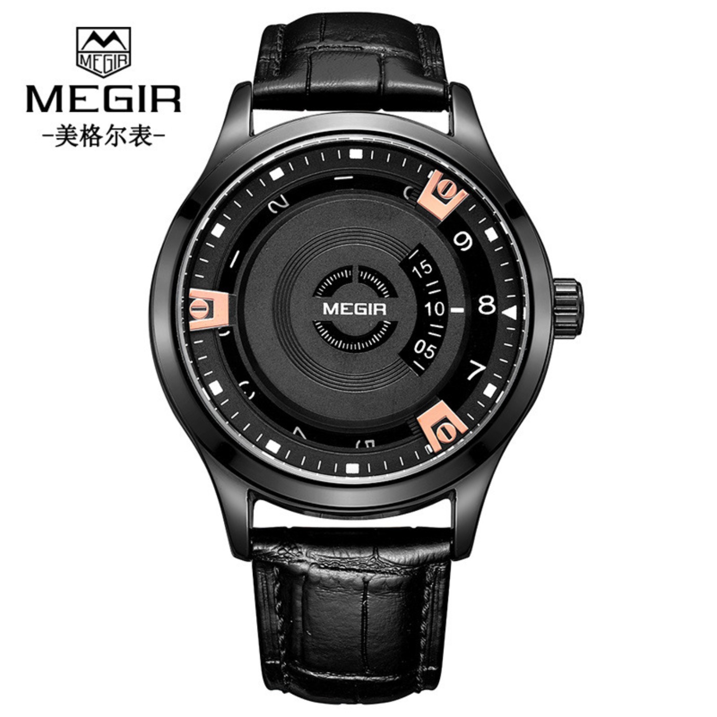 MEGIR นาฬิกาผู้ชายหรูหราสายหนั - Luxury Watch Leather Strap บทวิจารณ์และราคา