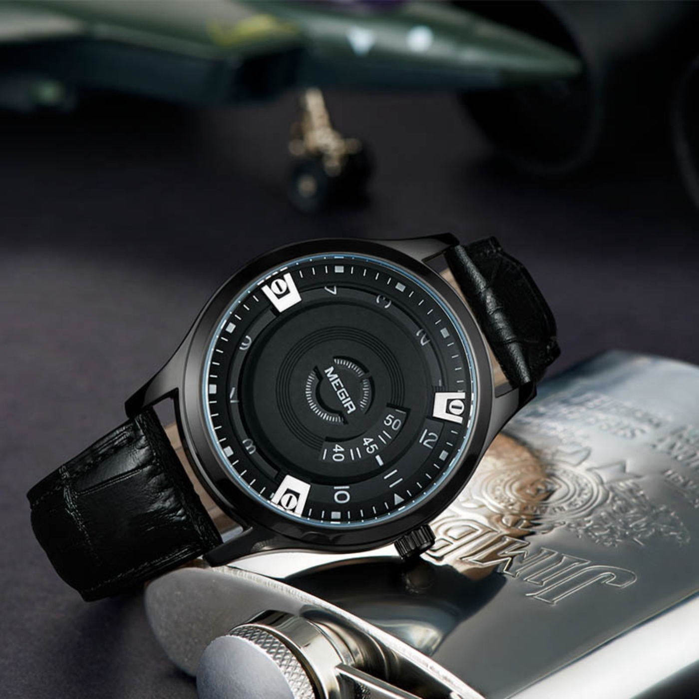 MEGIR นาฬิกาผู้ชายหรูหราสายหนั - Luxury Watch Leather Strap บทวิจารณ์และราคา