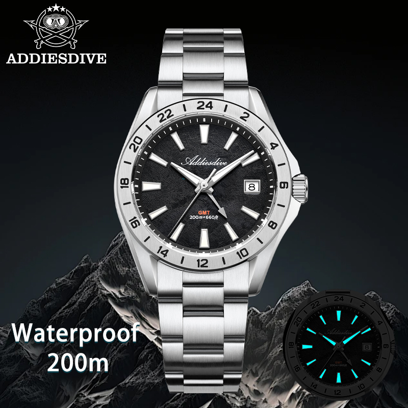 ADDIESDIVE นาฬิกาธุรกิจสุดหรูส - Gmt Dual Timezone Watch บทวิจารณ์และราคา