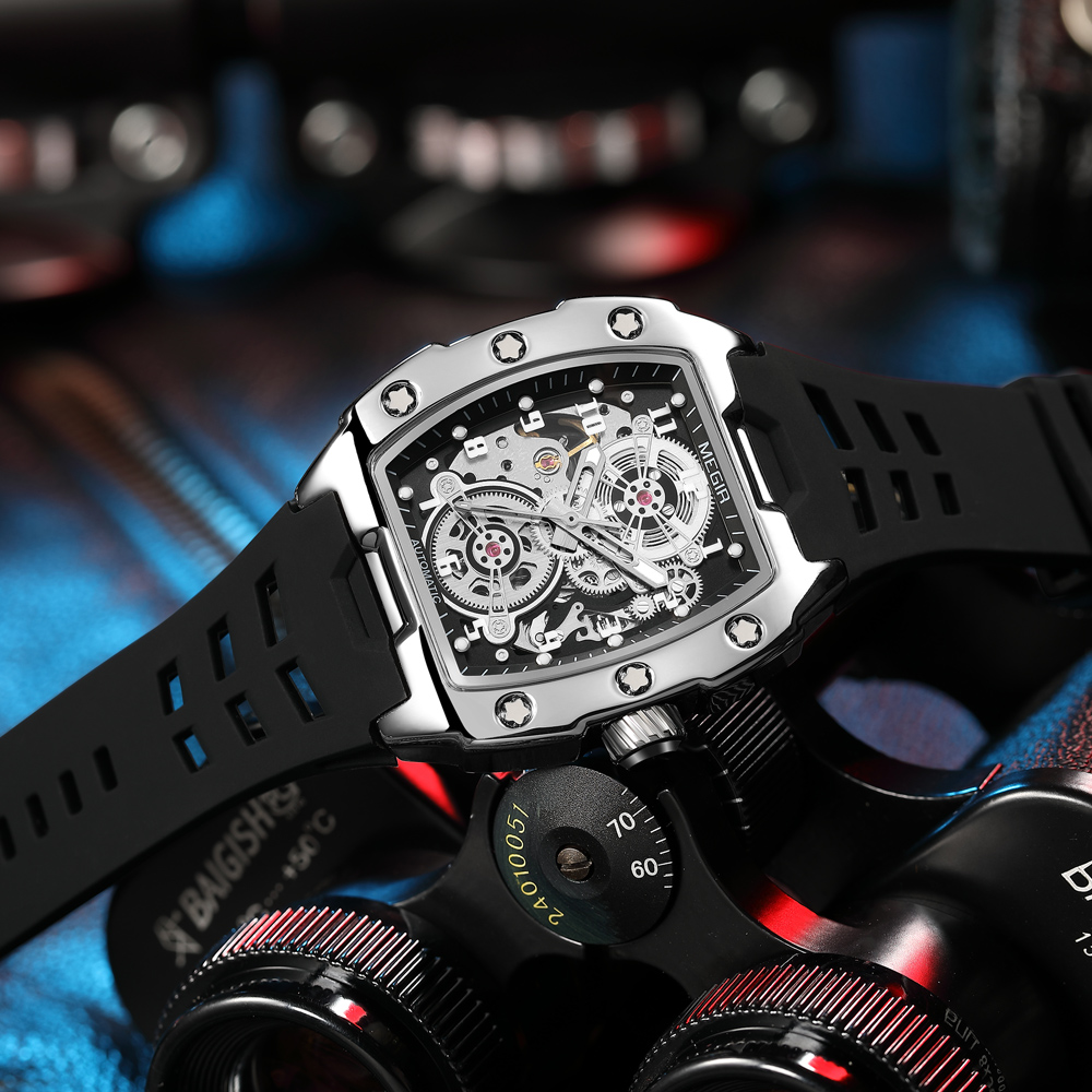 MEGIR แฟชั่นกีฬากรณีผู้ชายกลศา - Tourbillon Movement Watch บทวิจารณ์และราคา