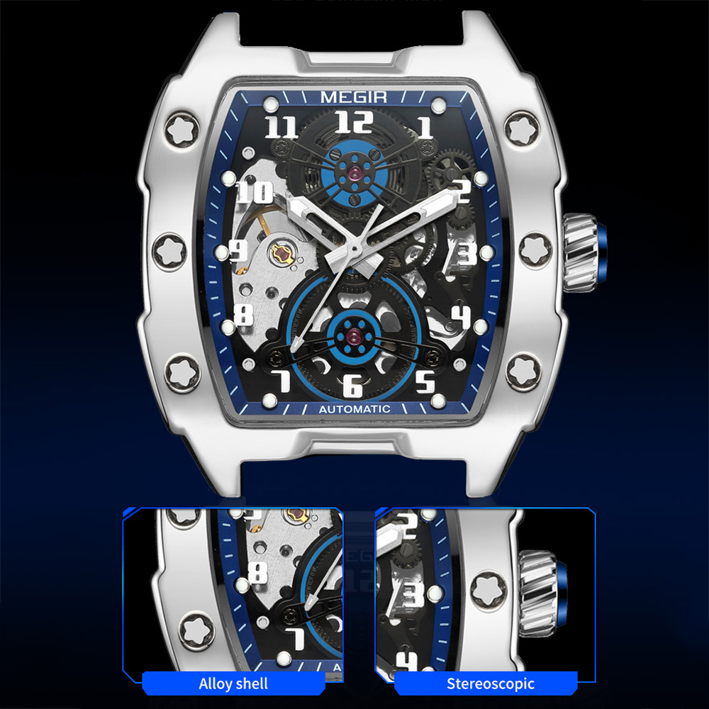 MEGIR แฟชั่นกีฬากรณีผู้ชายกลศา - Tourbillon Movement Watch บทวิจารณ์และราคา