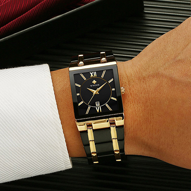 WWOOR ยี่ห้อ Luxury Gold สร้อย - Luxury Watch Mockup บทวิจารณ์และราคา