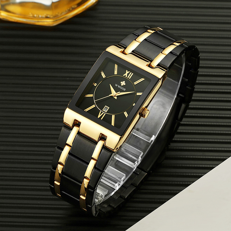 WWOOR ยี่ห้อ Luxury Gold สร้อย - Luxury Watch Mockup บทวิจารณ์และราคา