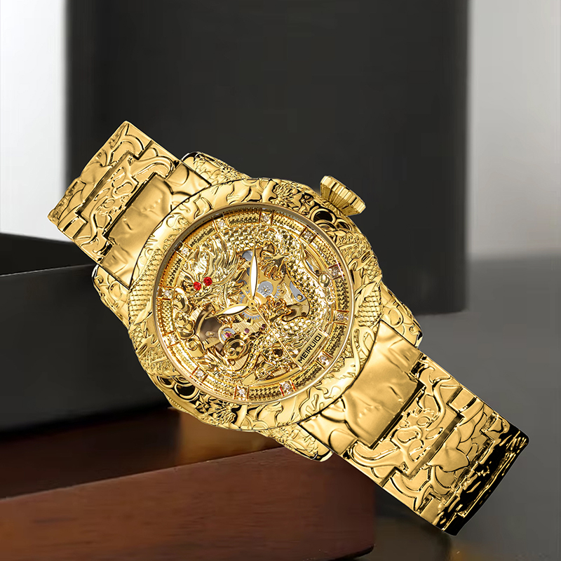 นาฬิกาข้อมือผู้ชายสีเหลืองสไตล - Tourbillon Movement Watch บทวิจารณ์และราคา
