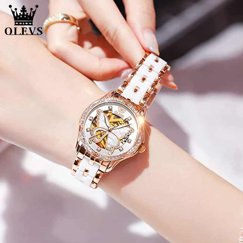 OLEVS ผู้หญิงนาฬิกาอัตโนมัติ S - Luxury Watch White บทวิจารณ์และราคา